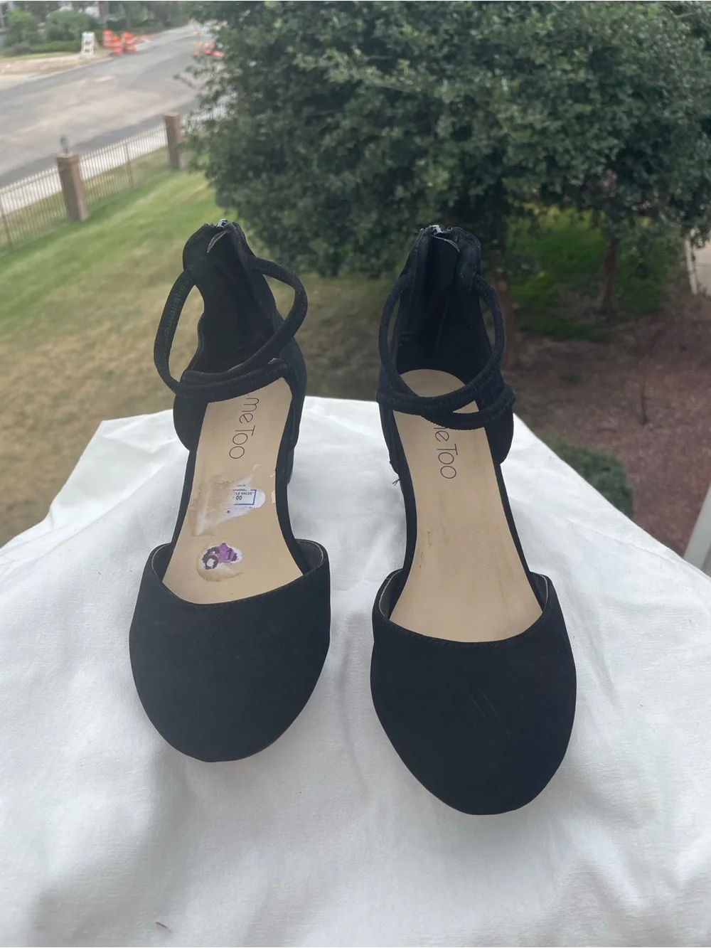 me too Black Ankle-Strap Wedge Shoes - Picture 2 of 5